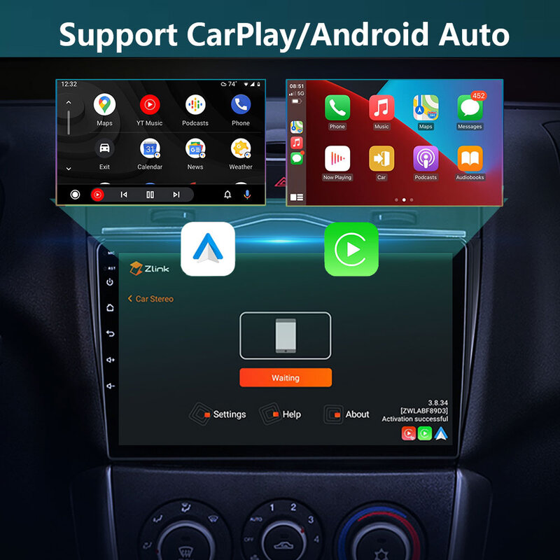 Leitor de Vídeo Multimídia Rádio Automóvel Android, 2Din, 8Core, 4G, Wi-Fi, Autoradio, Peugeot 301, Citroen Elysee, 2013-2018, Carplay