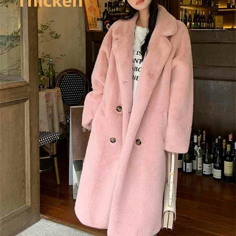 Super Warm Fluffy Long Faux Fur Coats Quilted Lined Luxury Winter Jackets Mink Plush Manteau Femme Korean Snow Padded Chaquetas
