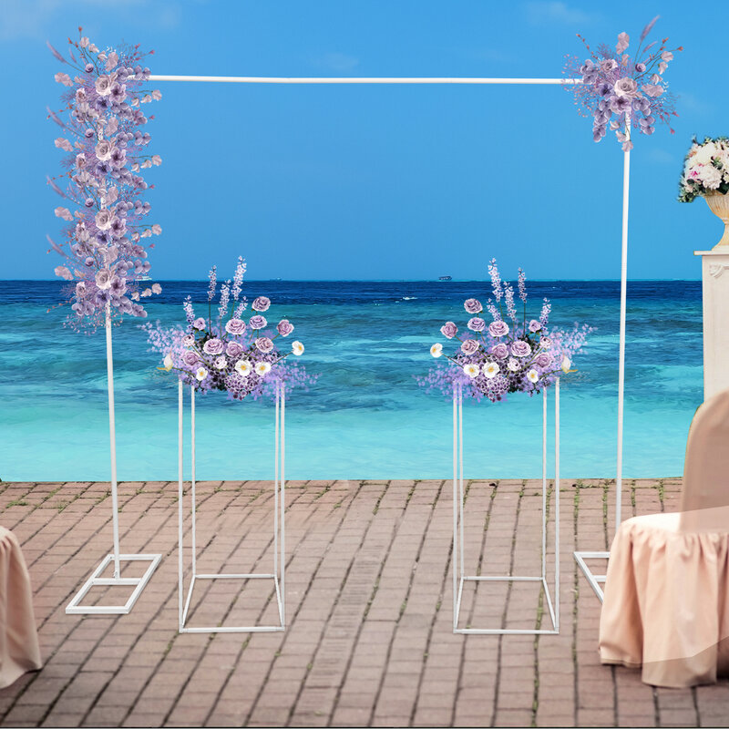 Suporte do fundo do casamento com estandes da flor, suporte do metal para o balão, 2m * 2m, 27*27*80cm, 2 PCes