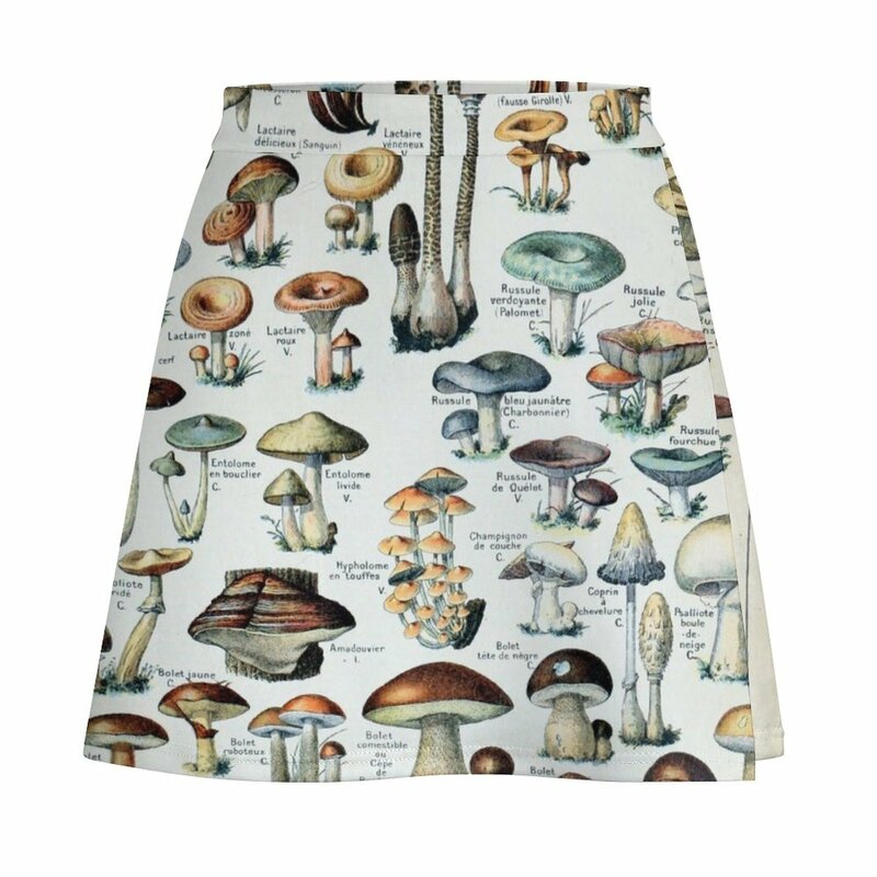 Винтажная мини-юбка с рисунком съедобных грибов, корейские юбки, Женская юбка, трендовая юбка для женщин, женское платье, 2023