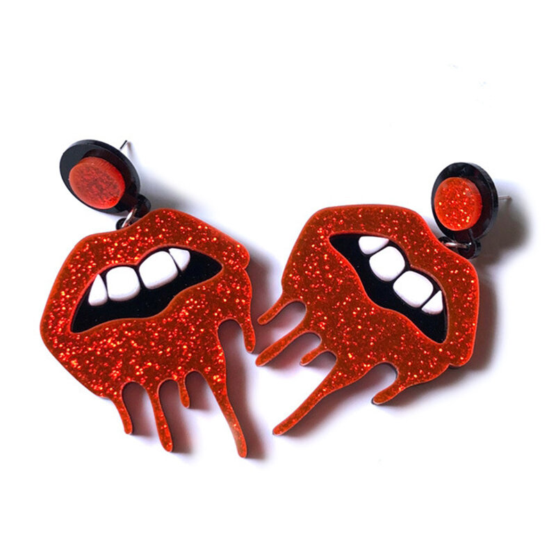 여성용 귀걸이 할로윈 소녀 힙합 귀걸이, 귀여운 과장, 특별한 창의력 무서운 보석, 유령 개구리 해골 박쥐 거미