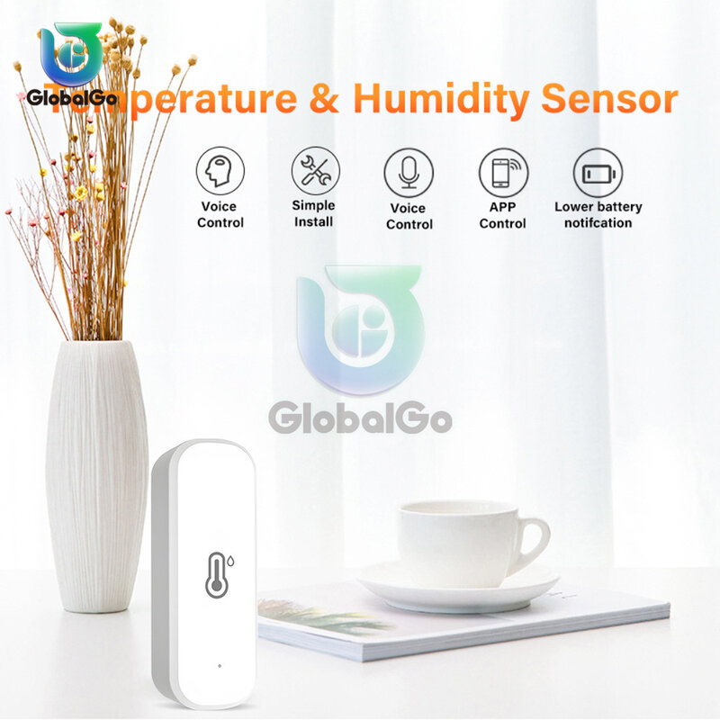 Sensor inteligente de temperatura y humedad Tuya ZigBee/wifi, Detector de humedad, higrómetro, termómetro, seguridad del hogar, trabajo inteligente