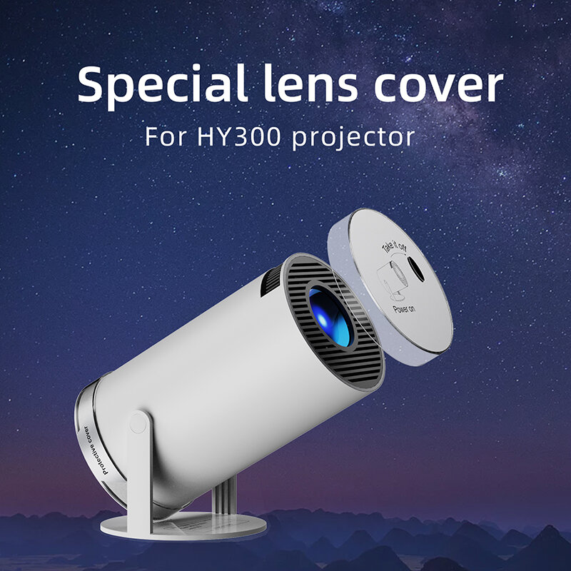 Impermeável e Dustproof Projector Lens Proteção Capa, Frente e Traseira Tampa Proteção, Cap específico, HY300