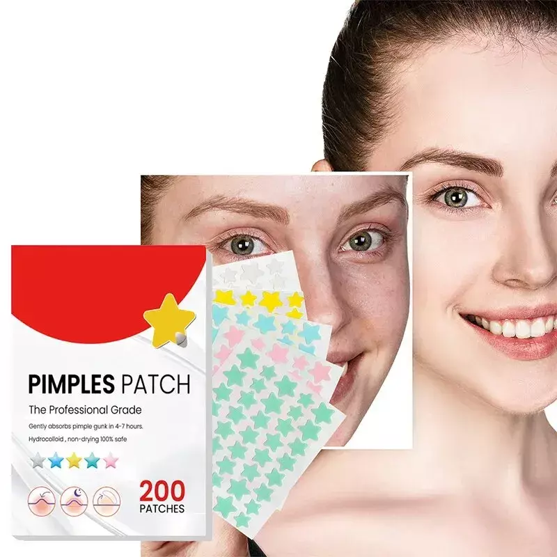 200pcs Repair Acne Patch Facial Skin Care Fade Blemishes Pimple Marks Closed Acne Blemishes Cover Acne Pimple Repair Patch