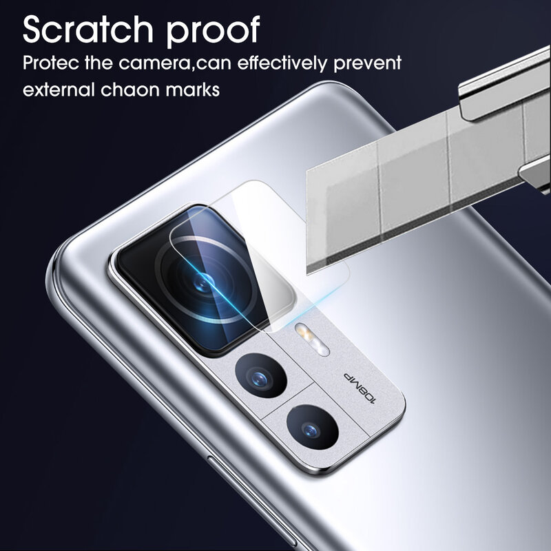 5PCS Tempered Glass Lens Protector For Xiaomi Mi 12T Pro Mi12T Anti-Scratch HD Clear Back Camera Tempered Film Protective Glass