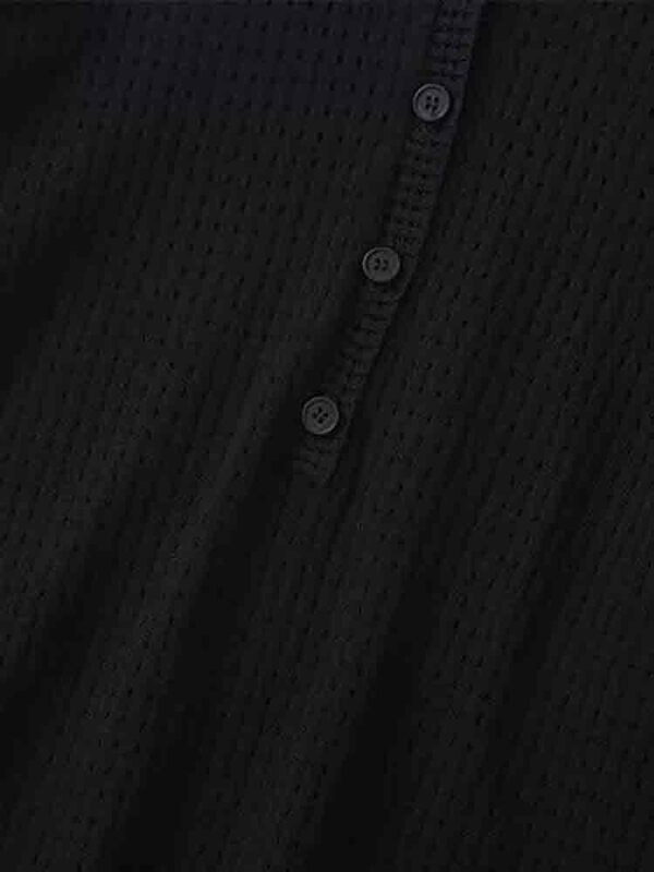 Suéter informal de manga corta para Mujer, Jersey elegante con cuello tipo POLO que combina con todo, primavera y otoño, 2024