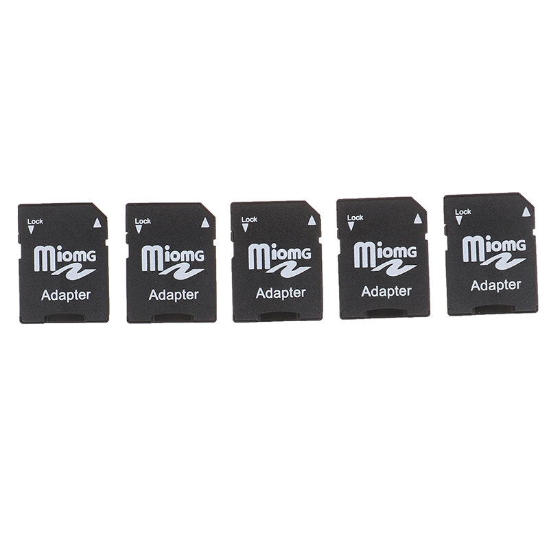 Micro SD Trans Flash Memory Card Adapter, TF para SD, HC Converter, preto, 5pcs