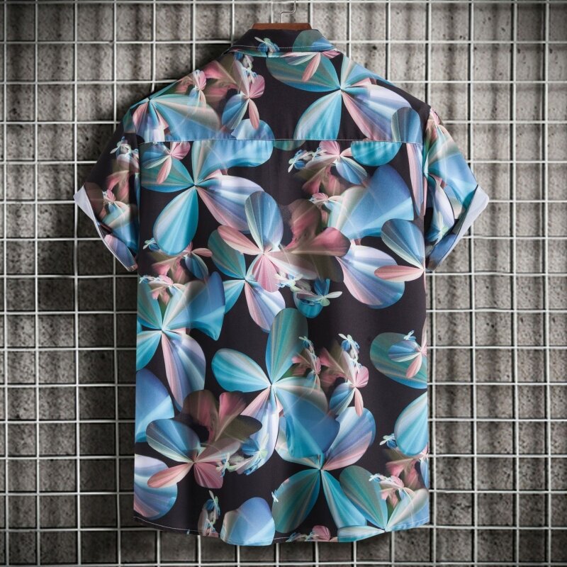 Koszule oversize koszula męska luksusowa marka męskie t-shirty dla mężczyzn Tiki modna odzież bluzki społeczne darmowa wysyłka hawajska bawełna