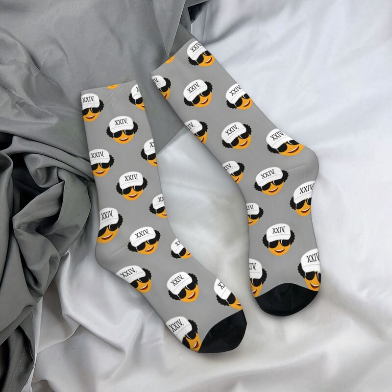 Divertenti calzini da uomo Happy Smile Boys Retro Harajuku Bruno Mars Street Style novità Pattern Crew Crazy Sock Gift stampato