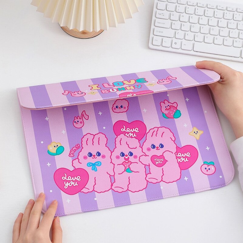 Cartoon Bunny 12.9 13 13.3inch Tablet for Case Liner Bag Multifunctional Travel Business Protective Cover Sleeve
