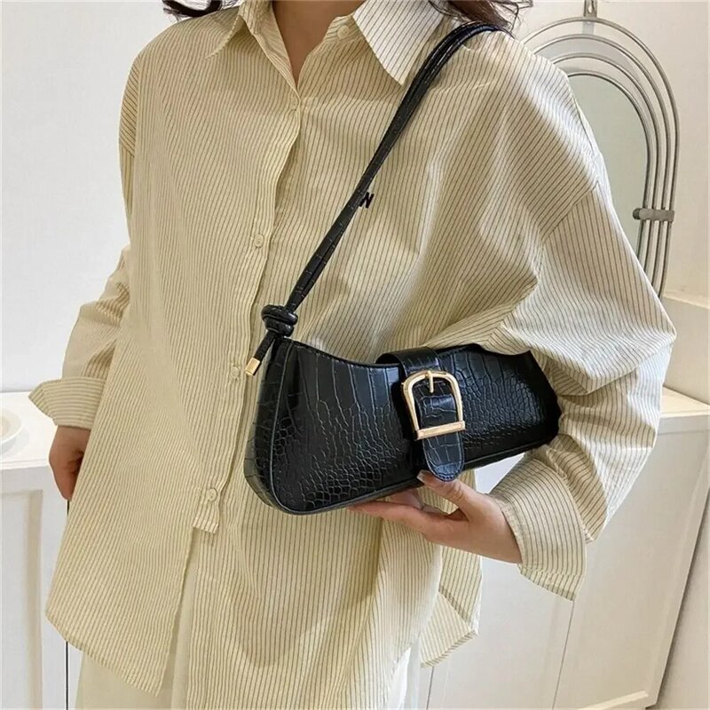 FD05 damska stylowa skórzana torba typu Sling solidna kolorowa torba na ramię torba pod pachami modna przenośna duża