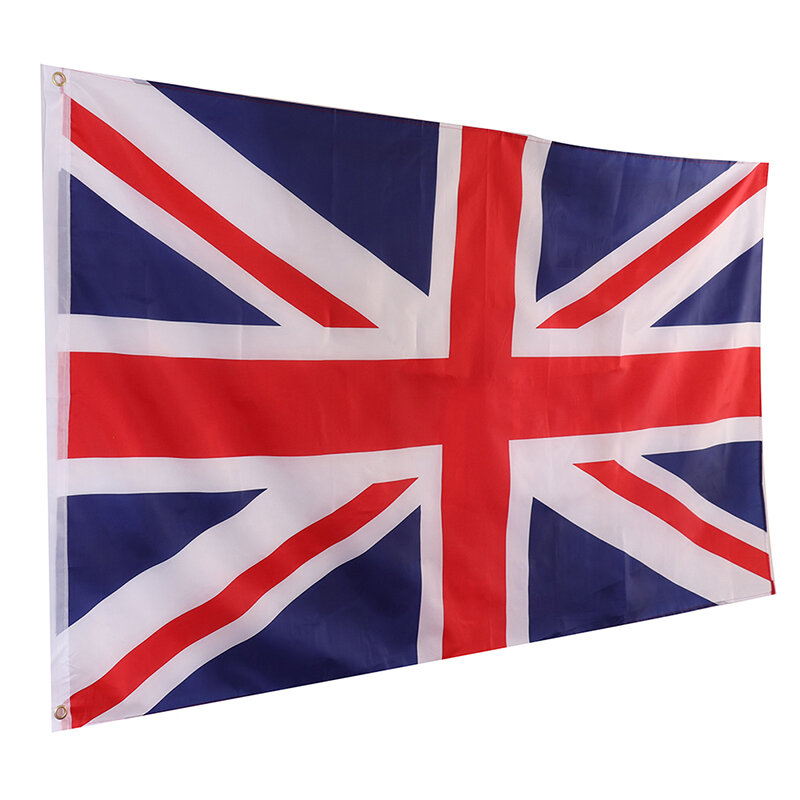 Sensation nationale de polyester du Royaume-Uni pour la décoration de cour, 90*150cm, 5 * 3FT