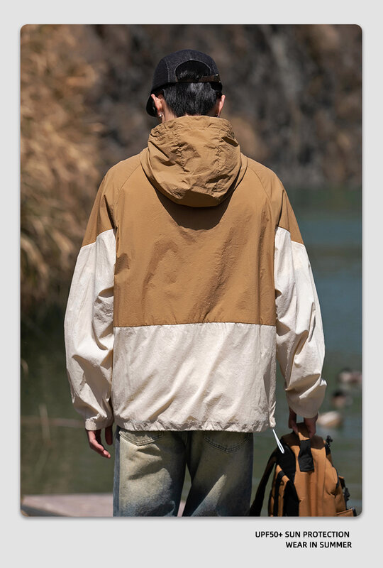 Новое удобное и легкое быстросохнущее уличное пальто Ice Sensation UPF50 + с защитой от солнца и капюшоном, рубашки с воротником, повседневная куртка