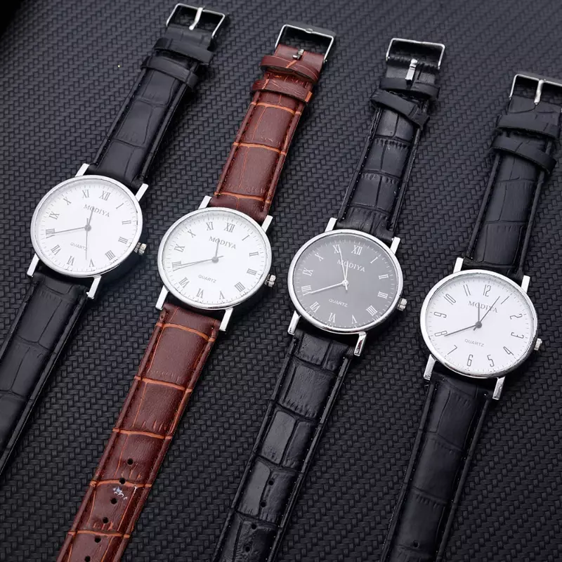 Herren uhren Business Armbanduhr Luxus Leder armband Analog uhren Quarz Armbanduhren Uhr Männer Frauen lässig einfache Uhr