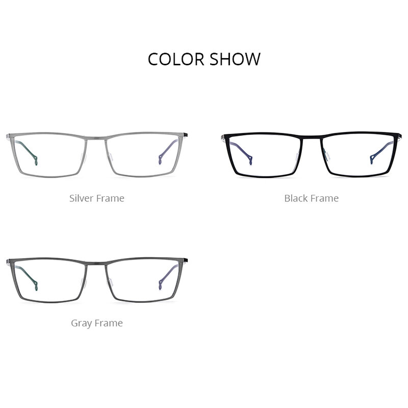 FONEX التيتانيوم النقي النظارات الإطار الرجال كامل حافة خمر الرجعية مربع وصفة طبية نظارات قصر النظر إطارات النظارات البصرية F85722
