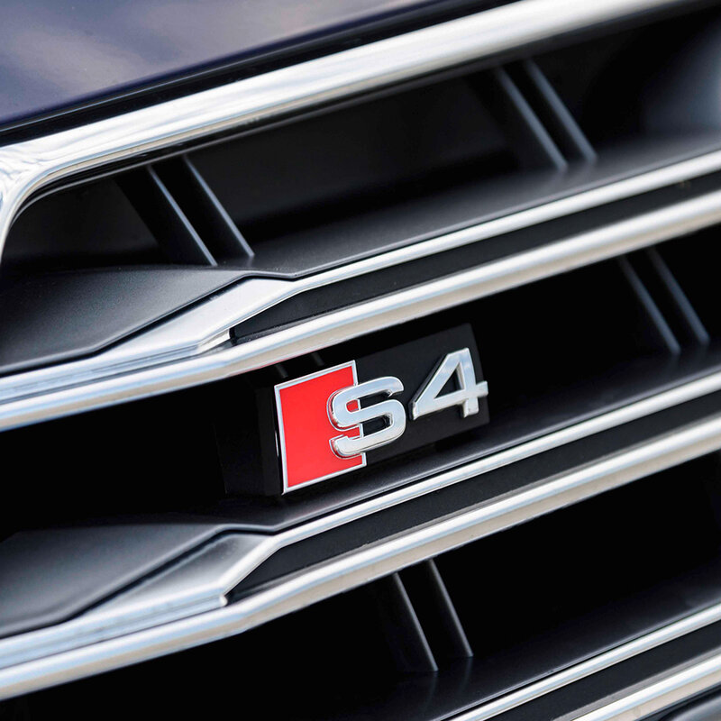 3D ABS Car Front Grille Emblem Decorative Accessories S Badge For Audi S3 S4 S5 S6 S7 S8 Logo Auto Styling Modification