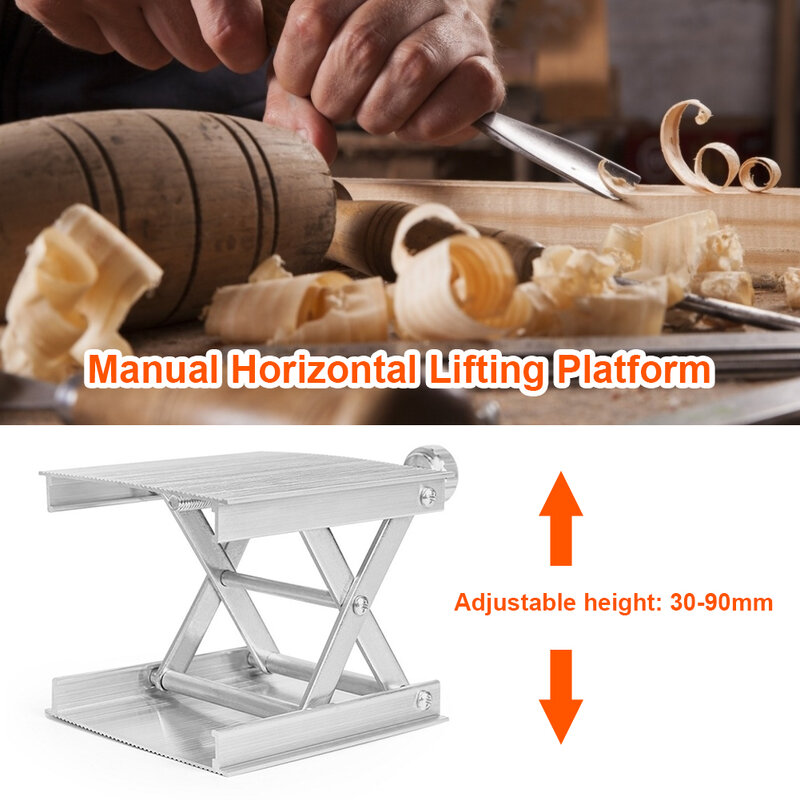 Adjustable Height Router Lifter Platform Lab Experiment Plate Table Stand Rack Portable Lab Jack Lift Table Manual Stands