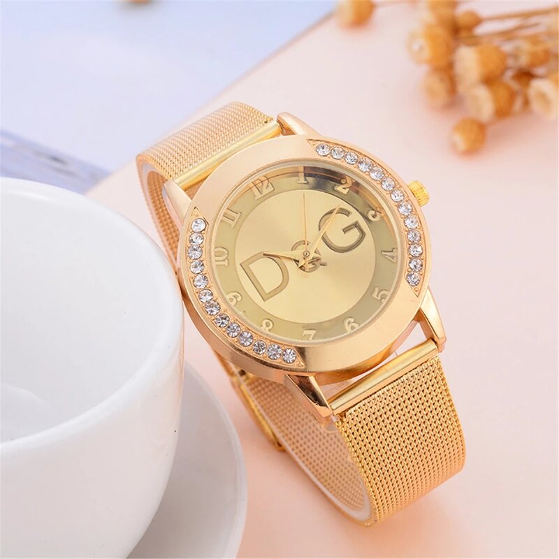 นาฬิกาแบรนด์หรูแฟชั่นใหม่2023สำหรับผู้หญิงนาฬิกาควอตซ์สแตนเลส reloj mujer นาฬิกาข้อมือผู้หญิงลำลองนาฬิกาผู้หญิง