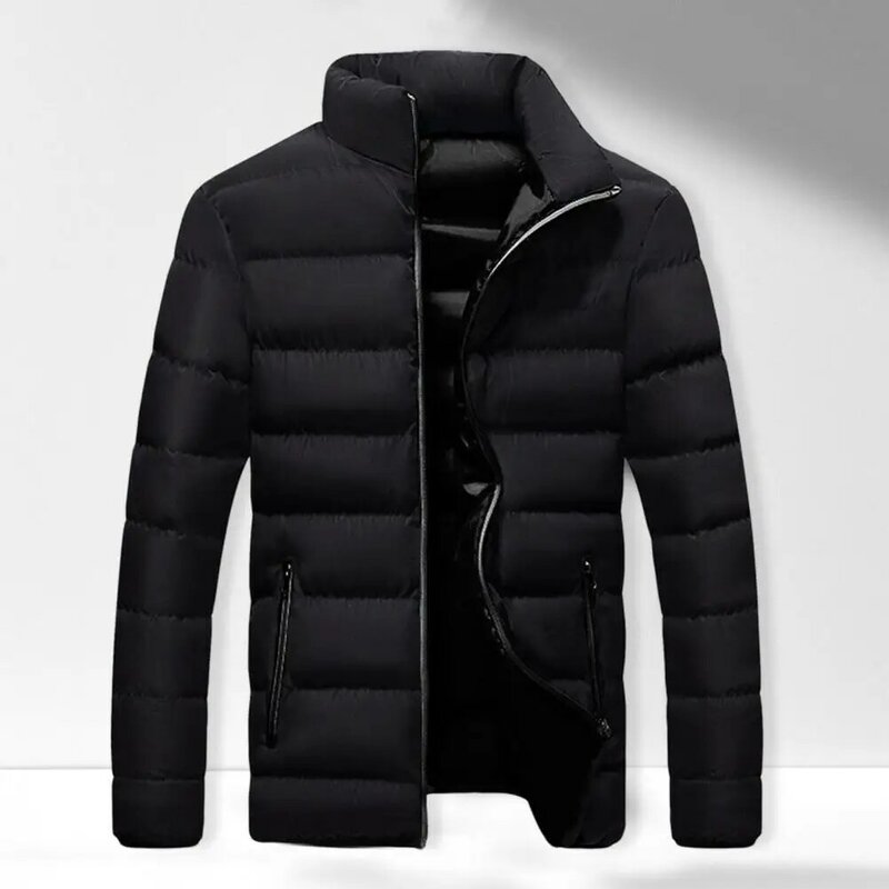 Popular Men Parkas Temperament Casual Coat Loose Warm Pockets Jacket Coat  Thickened