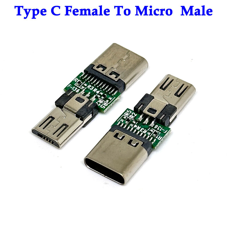 Adaptateur Micro USB femelle vers Type C mâle, convertisseur pour téléphone intelligent Android, tablette, connecteur Micro USB, 1 PC, 2 PC, 5 PC, 10PC