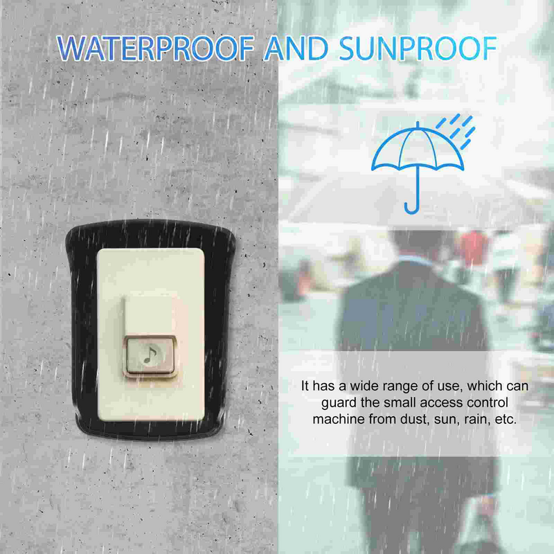2 Pcs Access Control Machine Rain Cover Doorbell Chime outside Waterproof Switch Panel Key Board Camera Outdoor