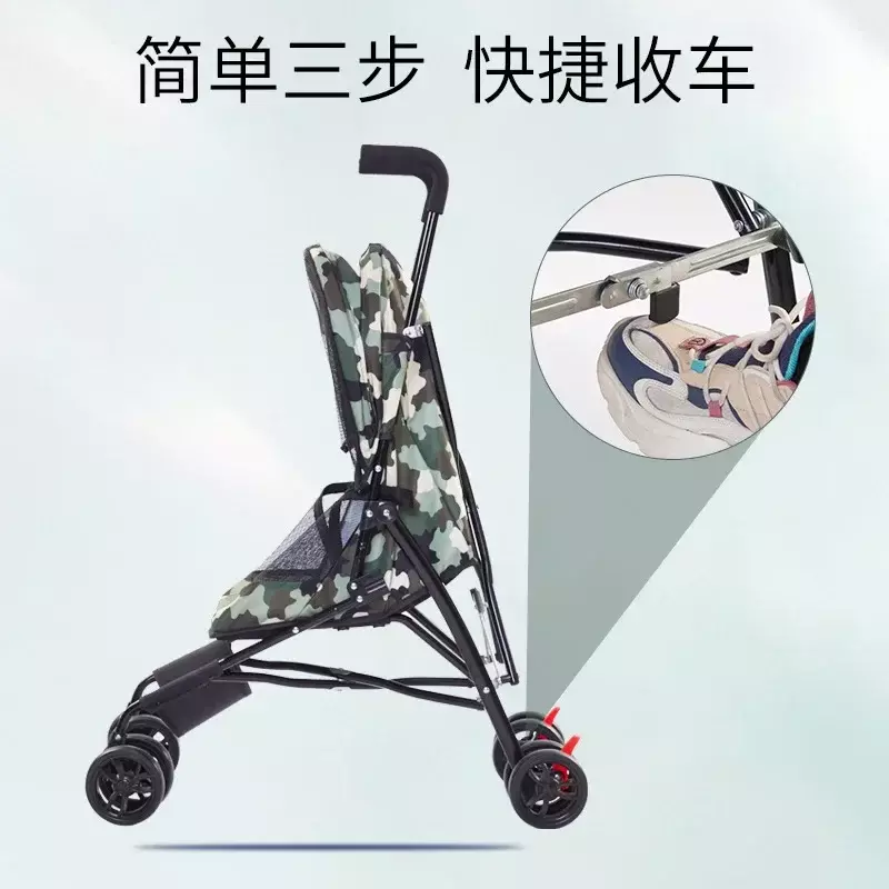 Metal Portable Pet Cart Outdoor Foldable Cat Teddy Dog Pet Cart Pet Strollers