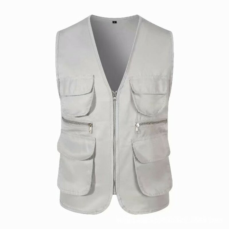 Men's Photography Director Casual Vest with Multi Pockets for Fishing Travel Outdoor Photography (80 characters)