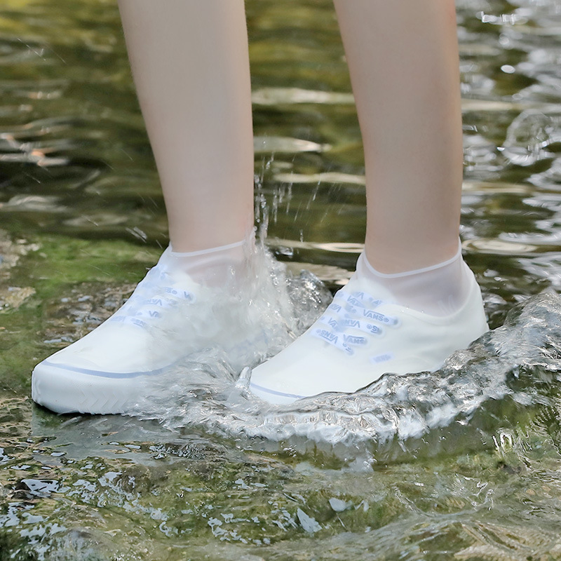Cubiertas de zapatos a prueba de agua de silicona S/M/L, cubiertas reutilizables de zapatos de lluvia no deslizables, sobrepasas de botas de lluvia de goma para el día lluvioso al aire libre
