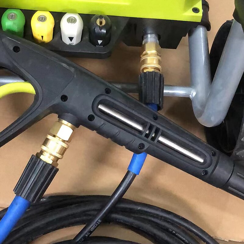 Myjka ciśnieniowa adapter do szybkiego rozłączenia zestaw M22-15mm do 3/8 szybkozłączy do podłączenia węża do pomp wodnych 5000 PSI
