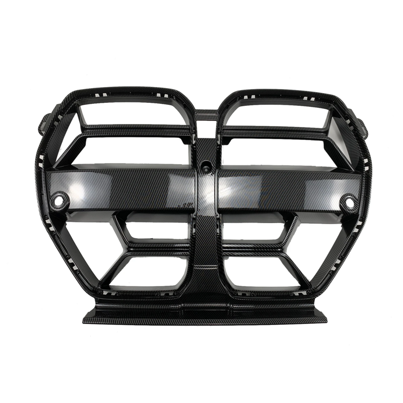 2021-2023 For BMW G80 G81 M3 G82 G83 M4 Car Front Bumper Grilles Carbon Fiber Style Glossy Black Hood Grill ACC