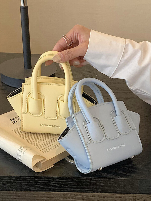 High End Mini Bag for Women 2024 New Niche Design PU Leather Crossbody Bags Summer Ladies Fashion Portable Wing Handbag