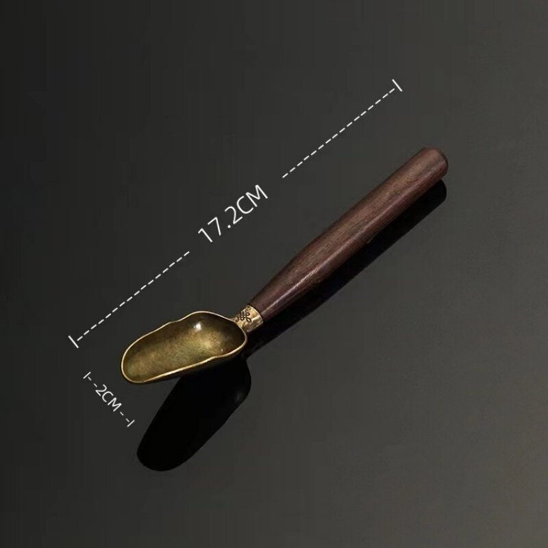 1pcs Tea Spoon Ebony Teaspoon Solid Wood Retro Creative Tea Shovel Tea KongFu Tea Ceremony Accessories Gift