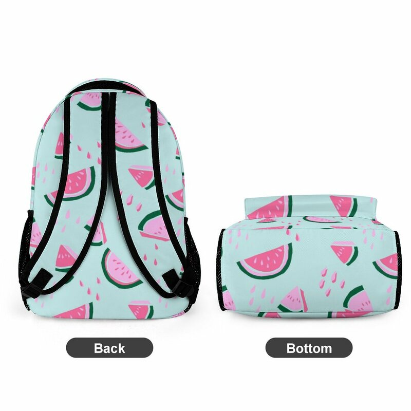 Mochila escolar con estampado personalizado de frutas y sandía para niñas, mochila de gran capacidad, bolsa de viaje de ocio