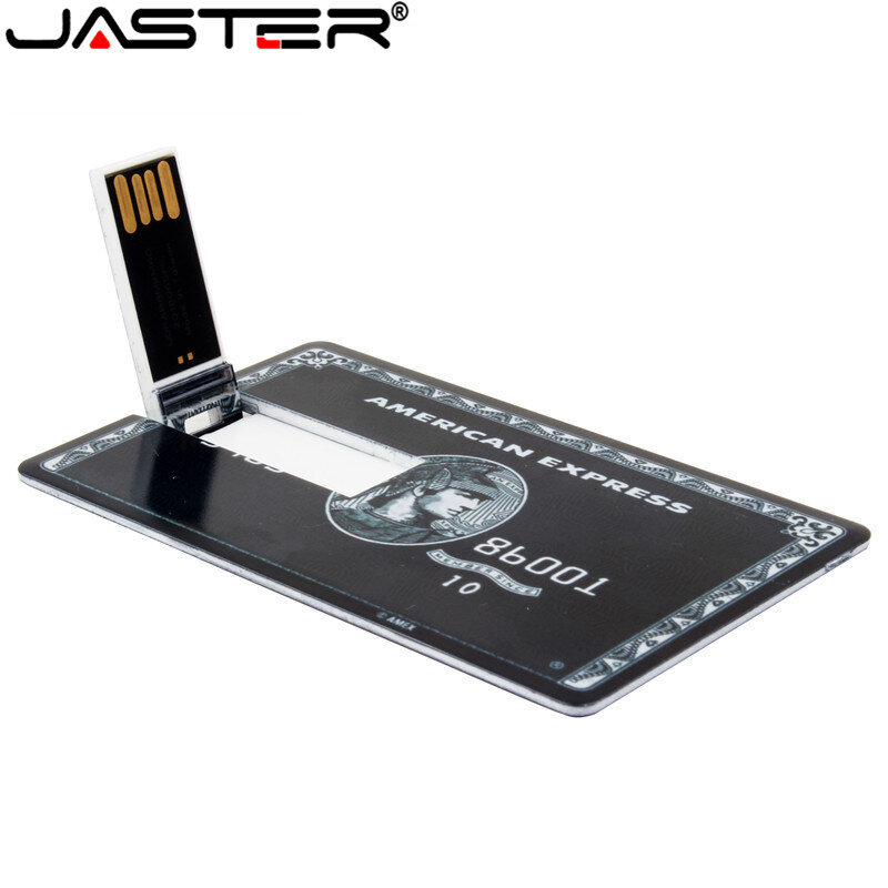 JASTER 고객 로고 방수 슈퍼 슬림 신용 카드 USB 2.0 플래시 드라이브, 32GB 펜 드라이브 4G 8G 64G 은행 카드 모델 메모리 스틱