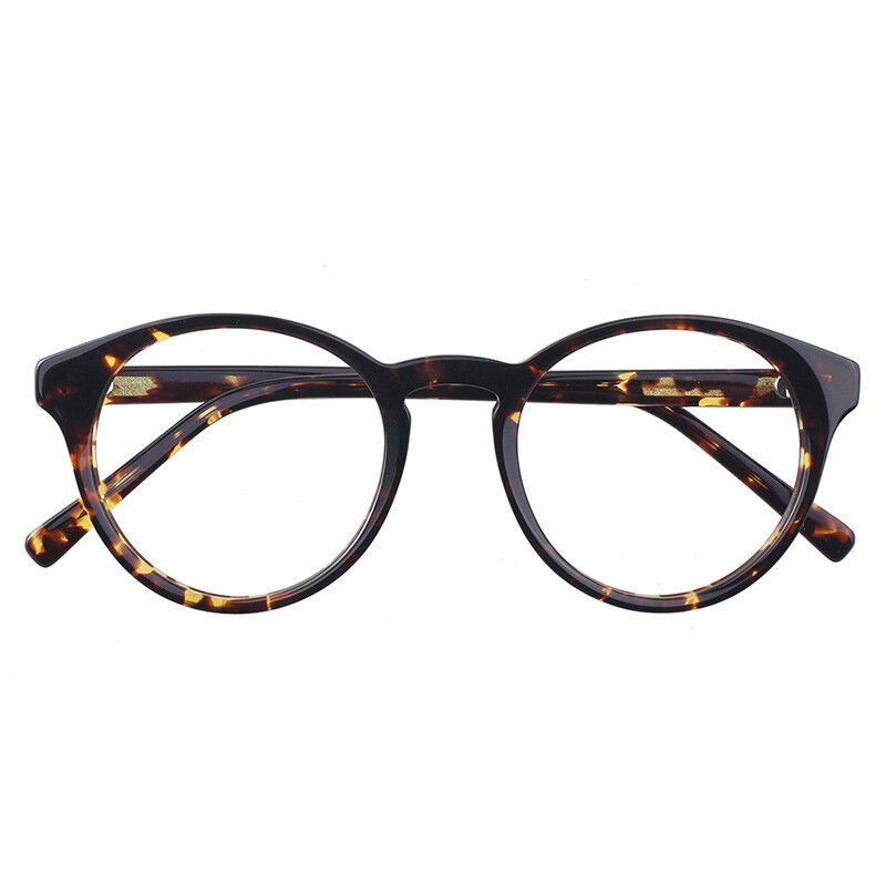 Eoouooe-gafas redondas De acetato para hombre y mujer, lentes graduadas con montura, lentes ópticas para miopía, hipermetropía, gafas De Grau
