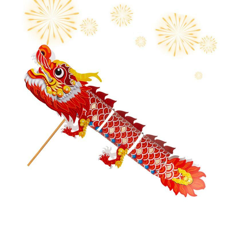 Chinesische Neujahrs papier laternen chinesische Laternen Kits DIY tanzender Drache handgemachte Frühlings papier laternen für DIY Craft Festival