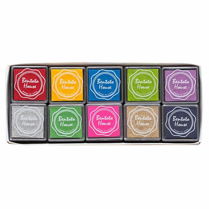 Mini Tarjeta de plantilla de huellas dactilares de 20 colores, sello de goma colorido, almohadilla de tinta a base de aceite, almohadillas de sello de tinta, decoración de sellado de sellos