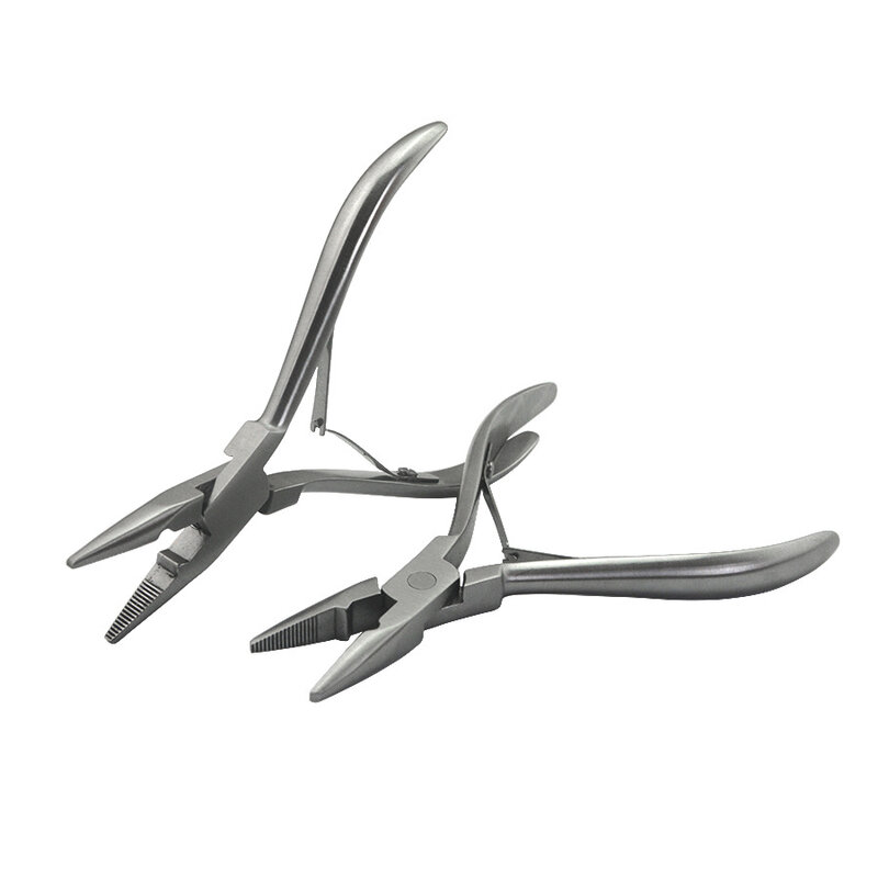 Alicates de metal para extensión de cabello, herramientas de punta de aguja, venta al por mayor