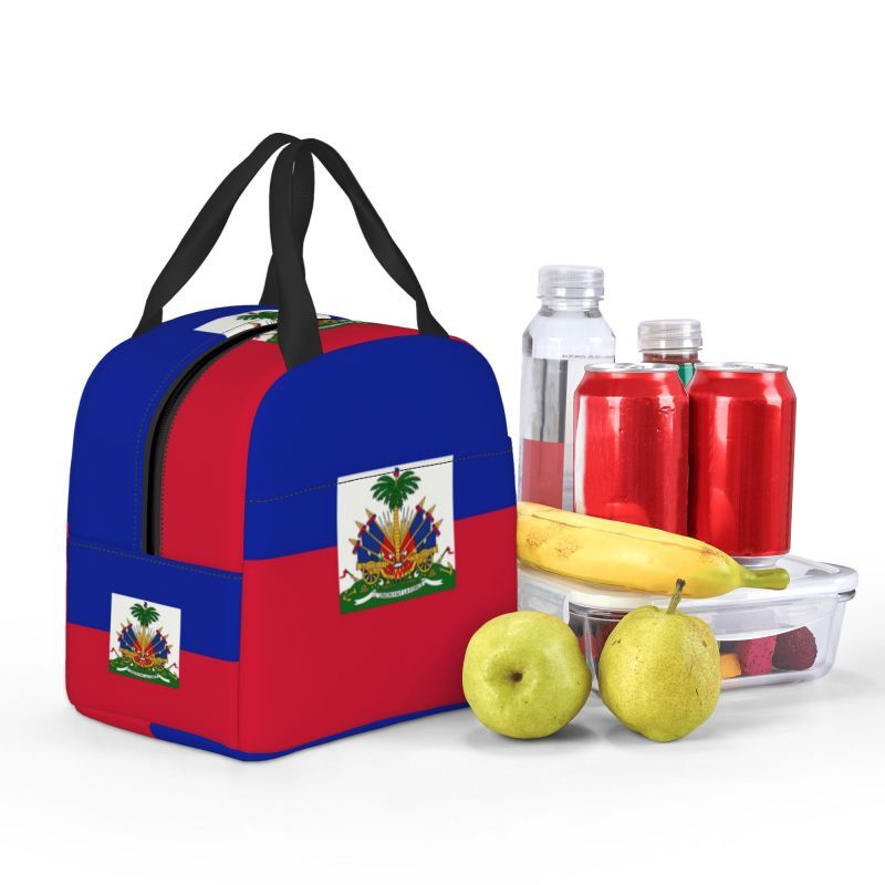 Индивидуальный флаг Гаити, сумка для ланча для мужчин и женщин, термоохлаждающий изолированный Ланч-бокс для взрослых и офиса
