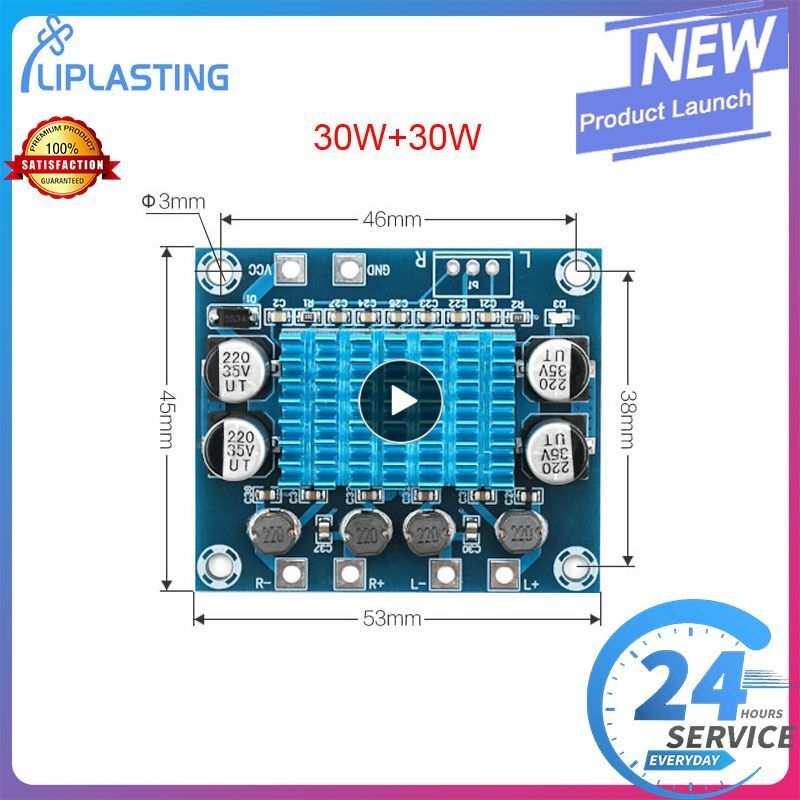XH-A232 30W+30W 2.0 Channel Digital Stereo Audio Power Amplifier Board DC 8-26V 3A