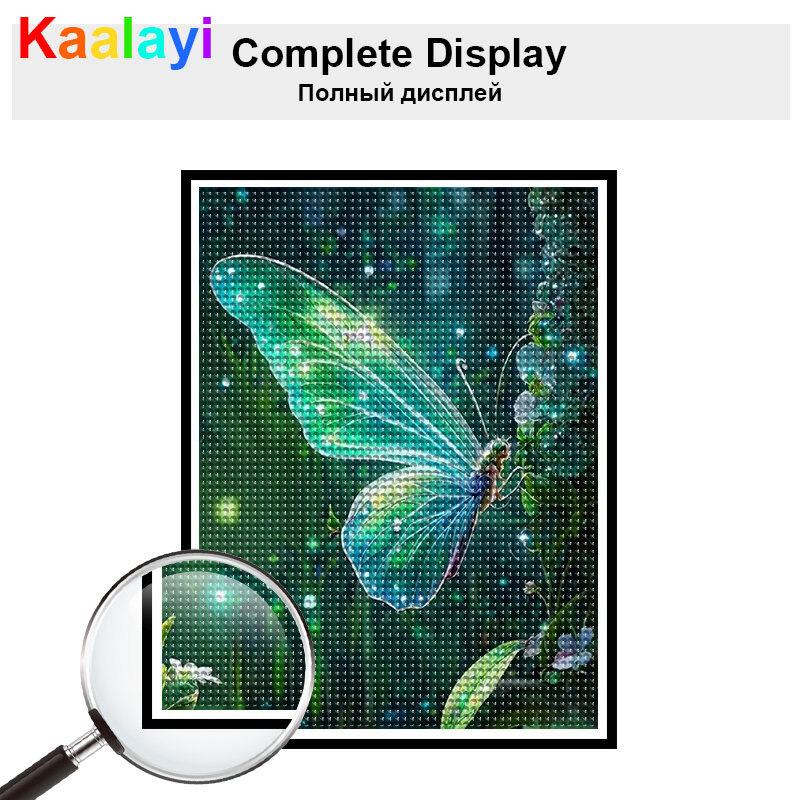 AB 5D Diamond Painting New Arrival Forest Green Butterfly Diy Full Mosaic Art Rhinestone Embroidery Animals Picture Wall Decor 9