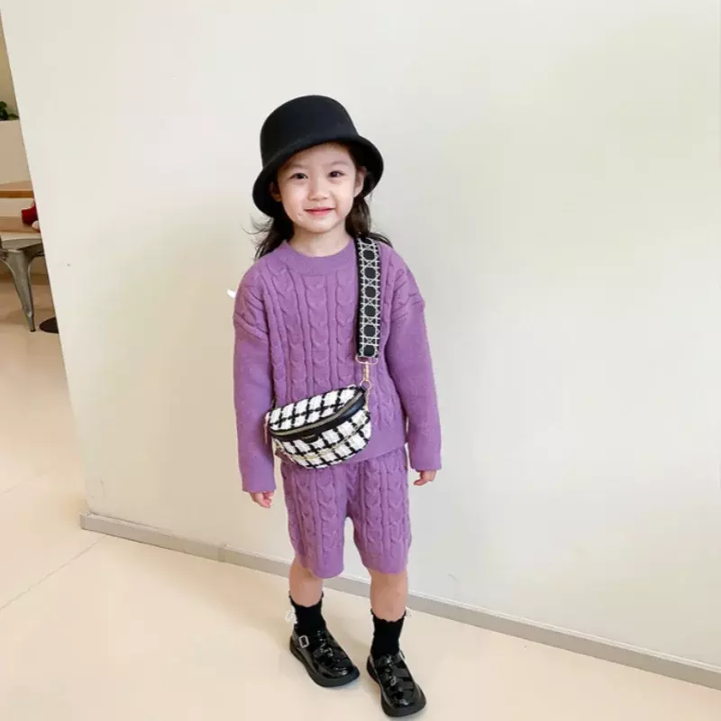 New Children's Bag Girls' Shoulder Bag Fashionable and Versatile Cute Little Girl Waist Bag Princess Baby Chest Bag FreeShipping