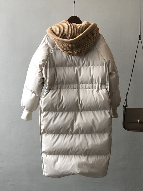 SEDUTMO-캐주얼 후드 파카 롱 오버 사이즈 자켓 ED1918 여성용, 두꺼운, 따뜻한, 코튼 패딩 코트, 스트리트웨어, 겨울
