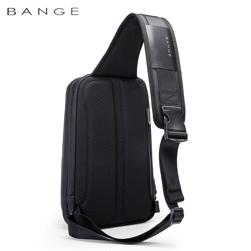 BANGE Fashion – sac suspendu multifonctionnel pour hommes, sacoche de poitrine étanche et résistante à l'humidité pour tablette 12 pouces