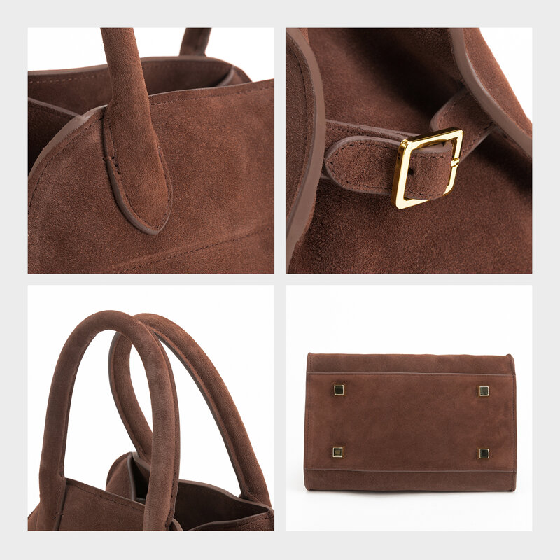 MABULA ของแท้ Suede Tote กระเป๋าผู้หญิง2022ออกแบบใหม่ฤดูร้อนกระเป๋าถือลำลองขนาดใหญ่ Satchel กระเป๋านักช้อป