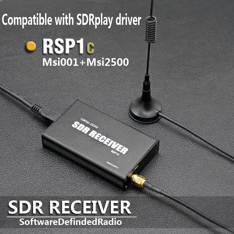 Receptor SDR de radio definido por Software, dispositivo de banda ancha superior de 10KHz-2GHz, 12 bits, Compatible con el controlador Rsp1