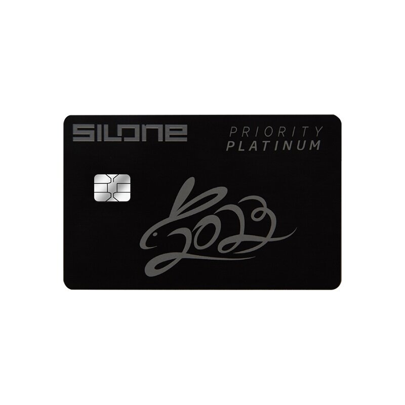 Пользовательские двойные интерфейсы, металлические стандартные визитные карточки для платежей, визитная карточка
