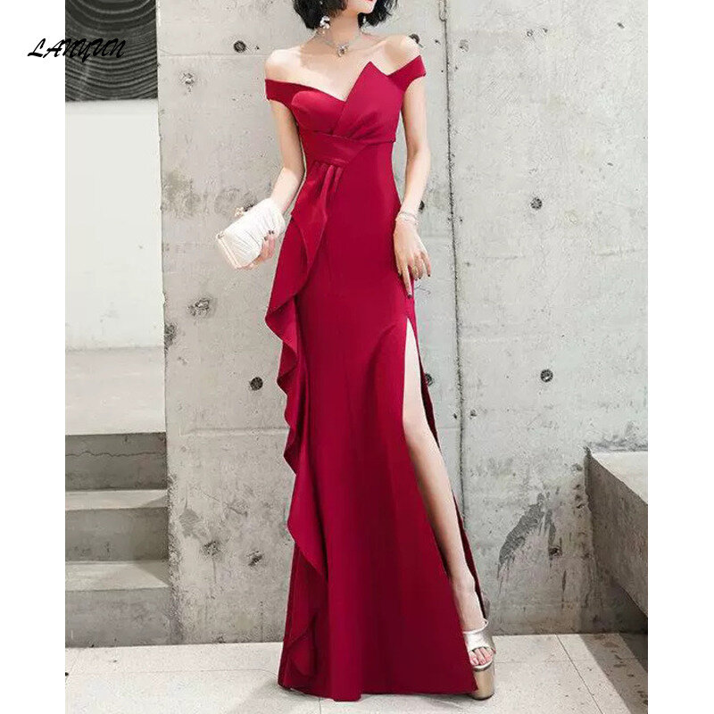 Женское вечернее платье-русалка, элегантное банкетное платье для выпускного вечера, 2024