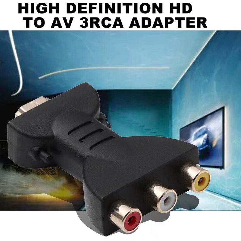 HDMI kompatibel dengan konverter AV 3 RCA Video HD penuh 1080P AV Scart adaptor komposit