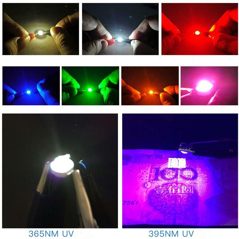 10Pcs 1W LED Super Bright โคมไฟลูกปัด Night Light สำหรับไฟฉายเวที Yard หลอดไฟ